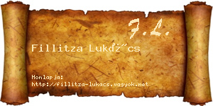 Fillitza Lukács névjegykártya